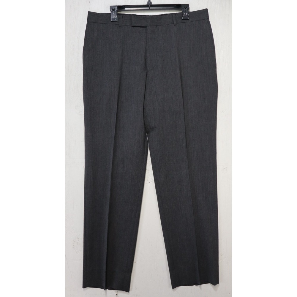 Mens Hugo Boss James Brown US Dress Pants Slacks Size 36x32 Dark Gray Wool